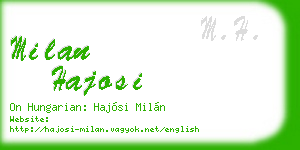 milan hajosi business card